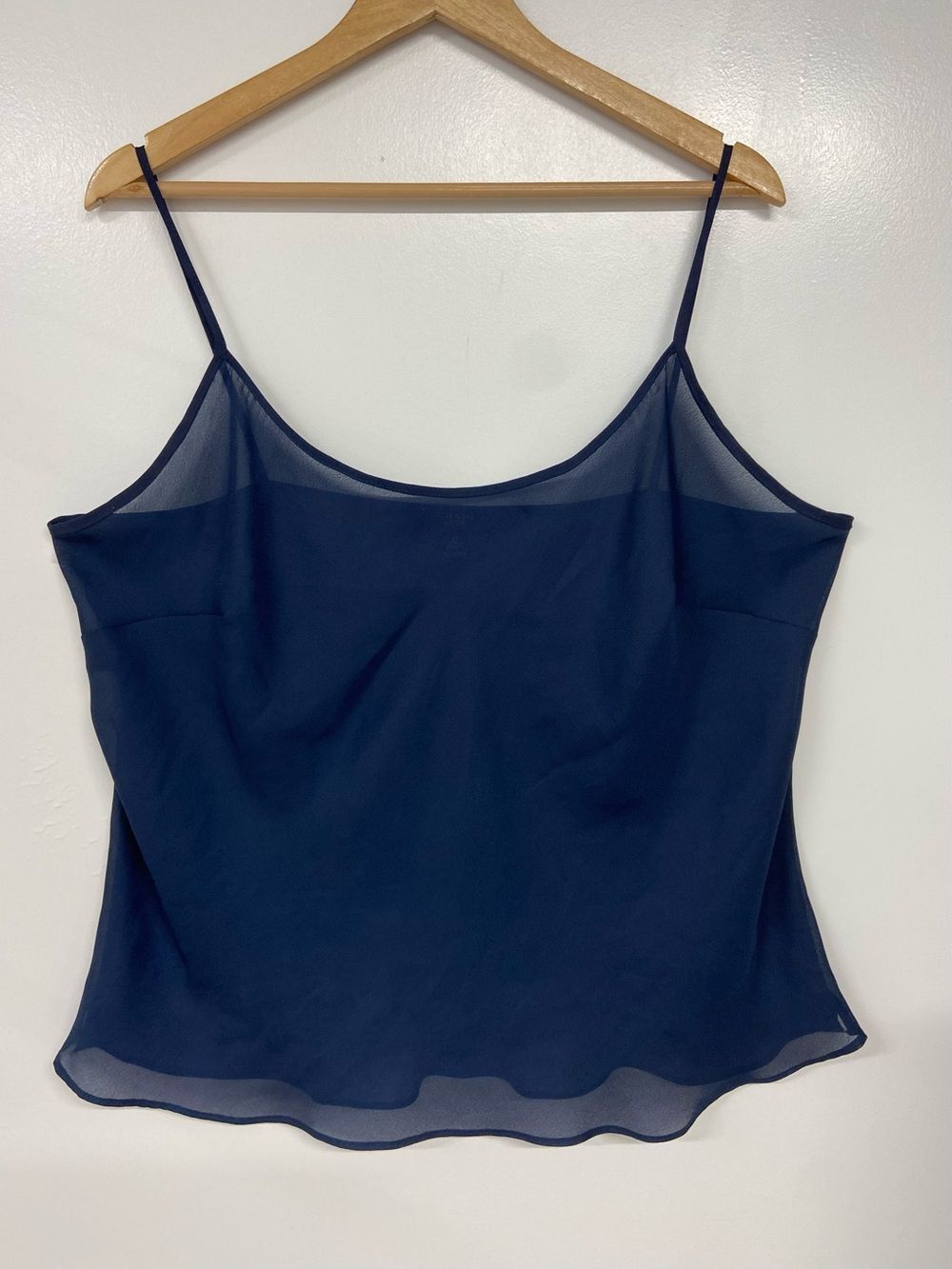 Chaps Navy Blue Chiffon Camisole Size 2X